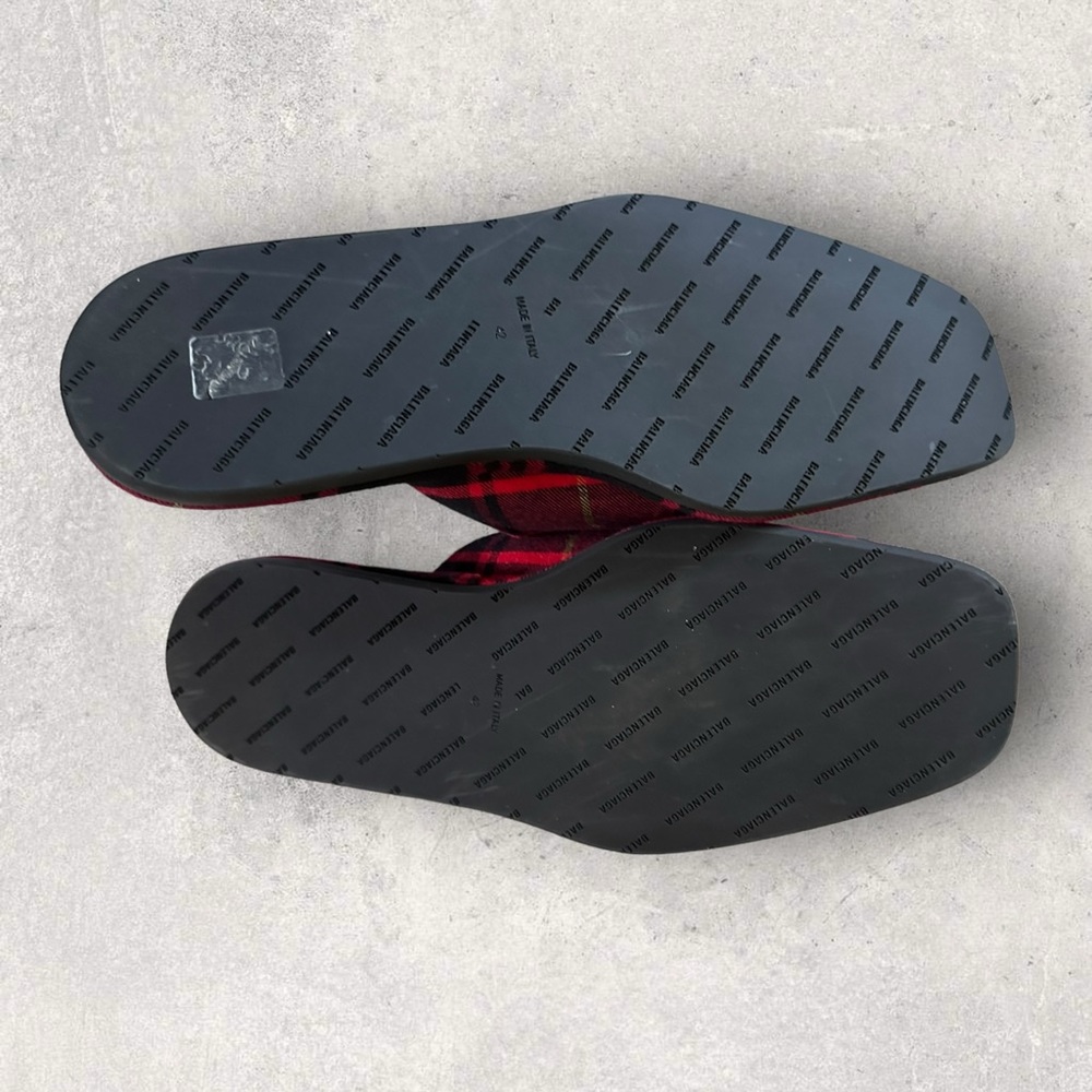 Balenciaga Cosy Tartan Slippers - Picture 6 of 7